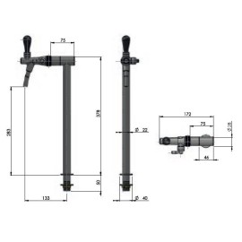 Colonne Lindr TUBE avec 1 robinet sans réfrigération