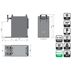 Lindr KONTAKT 155 NEW avec robinets inox Lindr KONTAKT 155 NEW avec robinets inox
