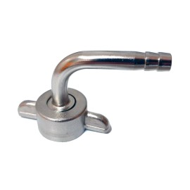 Adaptateur coudé 5/8" pour tête - robinet en laiton ou en acier inoxydable (écrou à oreilles)