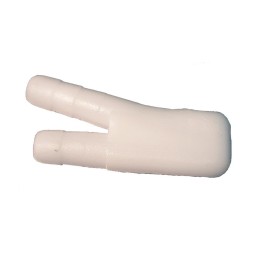 Raccord en plastique en U cannelé 8mm pour tube 3/8