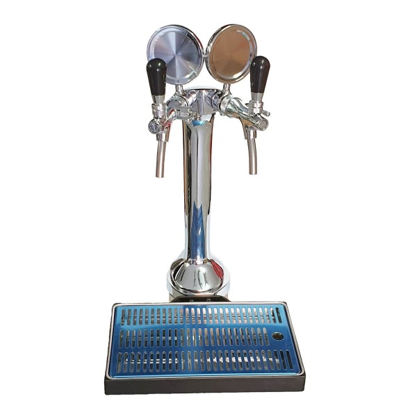 Colonne KOBBRA 2 robinets Lindr + égouttoir avec vidange + support avec serre-table Colonne KOBBRA 2 robinets Lindr + égouttoir avec vidange + support avec serre-table