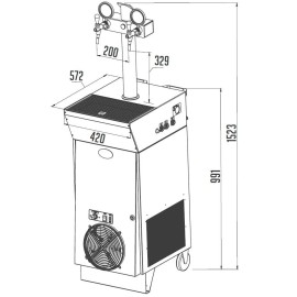 Lindr CWP 300/K mobile profi avec compresseur d'air intégré Lindr CWP 300/K mobile profi avec compresseur d'air intégré