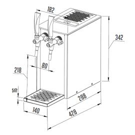 Lindr Pygmy 25/K Exclusive avec 2 robinets inox Lindr Pygmy 25/K Exclusive avec 2 robinets inox
