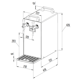 Lindr KONTAKT 40/K NEW avec robinets en inox Lindr KONTAKT 40/K NEW avec robinets en inox