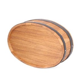 Panneau ovale en bois pour robinets muraux