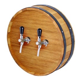 Panneau cylindrique en bois pour robinets muraux