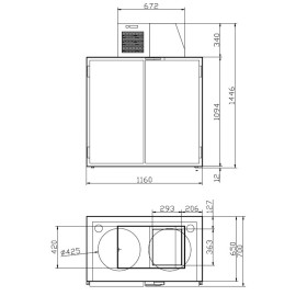 Refroidisseur de fûts en acier inoxydable - 2 fûts de 50l