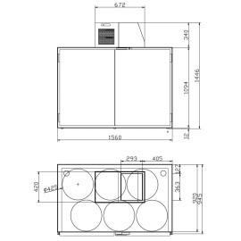 Refroidisseur de fûts en acier inoxydable - 6 fûts de 50l
