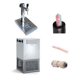 Ensemble préinstallé refroidisseur V-100 + colonne avec un robinet + égouttoir avec rince-verres