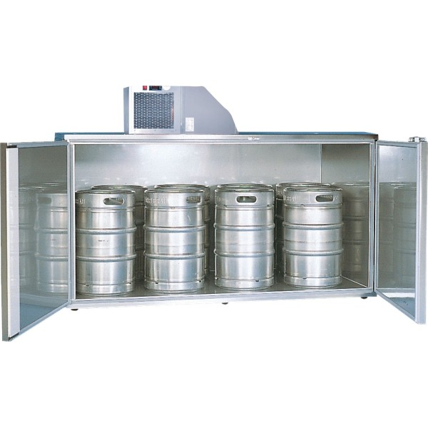 Refroidisseur de fûts en acier inoxydable - 8 fûts de 50l Refroidisseur de fûts en acier inoxydable - 8 fûts de 50l