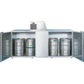 Refroidisseur de fûts en acier inoxydable - 10 fûts de 50l