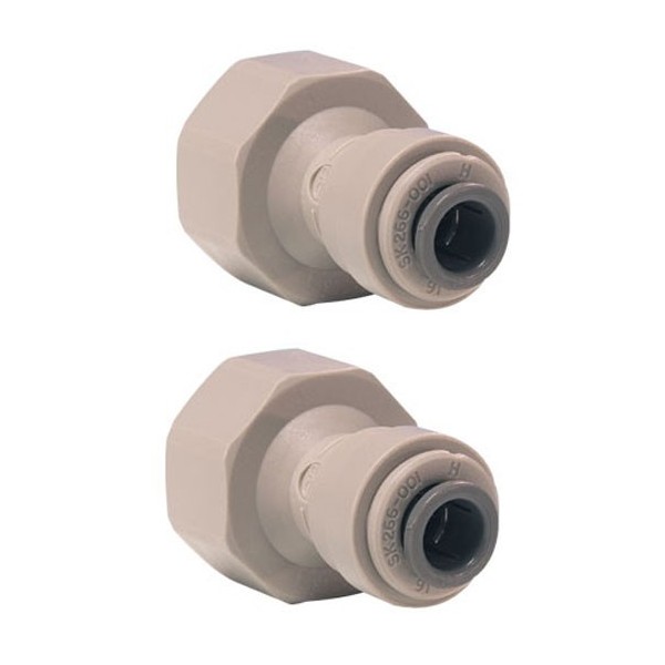2 adaptateurs femelles John Guest pour tête - filetage 1/2" (ø 21mm)