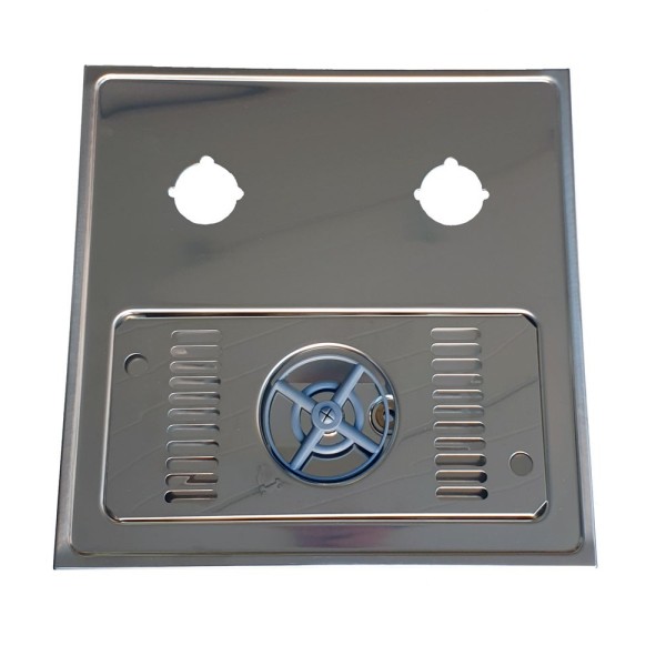 Égouttoir double avec rince-verres 50x40cm Ø5CM à utiliser avec le support Égouttoir double avec rince-verres 50x40cm Ø5CM à utiliser avec le support