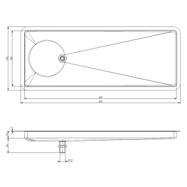 Égouttoir métallique encastrable de 15cm à 120cm