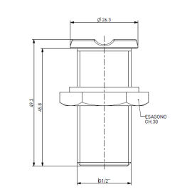 Drainage en plastique pour égouttoir 1/2" (22mm)