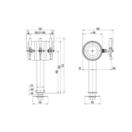 Lindr Soudek colonne avec 1 robinet
