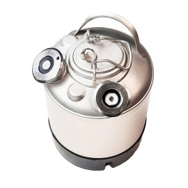 Fût de nettoyage en acier inoxydable 9L - connexion type A et Keykeg