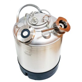 Fût de nettoyage en acier inoxydable 9L - connexion type A et type S avec adaptateur Keykeg