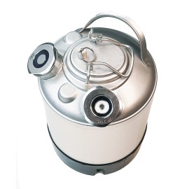 Fût de nettoyage en acier inoxydable 9L - connexion type G et Keykeg