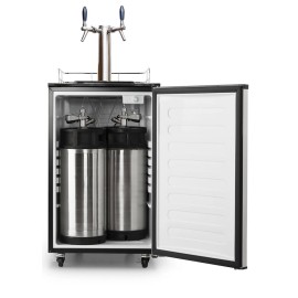 Ensemble glacière 2 robinets en acier inoxydable - tireuse avec accessoires et CO2, sans têtes