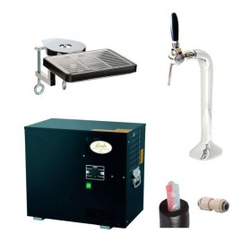 Ensemble réfrigérant préinstallé AS - 40 + colonne avec 1 robinet + égouttoir avec support