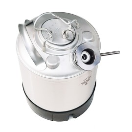 Fût de nettoyage en acier inoxydable 9L - 1 connexion type S avec adaptateur Keykeg