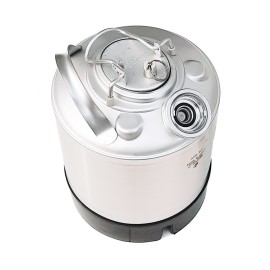 Fût de nettoyage en acier inoxydable 9L - 1 connexion type S avec adaptateur Keykeg