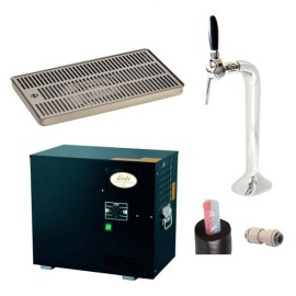 Ensemble refroidisseur préinstallé AS - 40 + colonne avec 1 robinet + égouttoir sans support, sans vidange