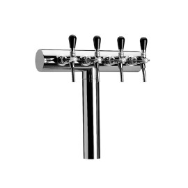 Colonne en T 4 sorties 5/8" sans robinets, préinstallée avec phyton