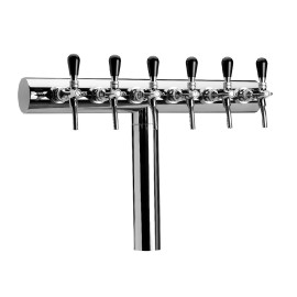 Colonne en T 6 sorties 5/8" sans robinets, préinstallée avec phyton