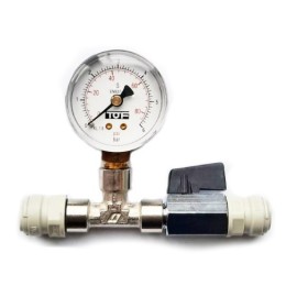 Manomètre basse pression avec valve et connexion 3/8