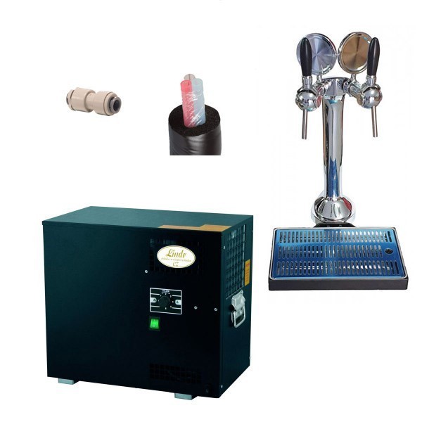 Ensemble refroidisseur préinstallé AS - 80 NEW + colonne avec 2 robinets + égouttoir avec support et vidange Ensemble refroidisseur préinstallé AS - 80 NEW + colonne avec 2 robinets + égouttoir avec support et vidange