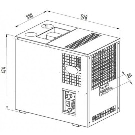 Ensemble refroidisseur préinstallé AS - 80 NEW + colonne avec 2 robinets + égouttoir avec support et vidange Ensemble refroidisseur préinstallé AS - 80 NEW + colonne avec 2 robinets + égouttoir avec support et vidange