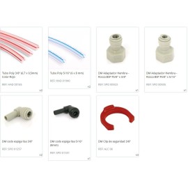 Pack de tuyaux (Lupulus II) et de connecteurs (5/8") pour tireuse avec 1 robinet et compresseur d'air