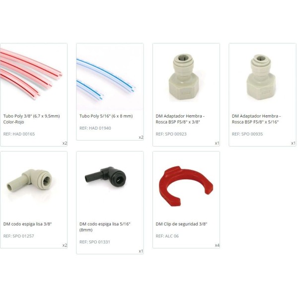 Pack de tuyaux (Lupulus II) et de connecteurs (5/8") pour tireuse avec 1 robinet et compresseur d'air Pack de tuyaux (Lupulus II) et de connecteurs (5/8") pour tireuse avec 1 robinet et compresseur d'air
