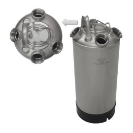 Fût de nettoyage en acier inoxydable 18L - 4 sorties sans plongeurs