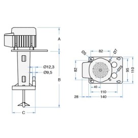 Pompe d'agitation Saber ST/C (18m) pour Lindr AS-160, AS-200, CWP 300