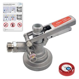 Tête KeyKeg 5/8" DSI - Acier inoxydable 316 pour le vin et le limon