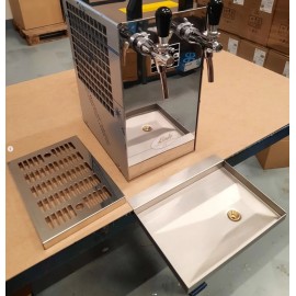 Égouttoir avec support 30 x 20cm avec vidange pour utilisation avec des tireuses portables Égouttoir avec support 30 x 20cm avec vidange pour utilisation avec des tireuses portables