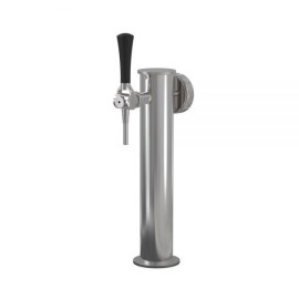 Colonne Event en acier inoxydable avec médaillon, phyton préinstallé, avec robinet SIA