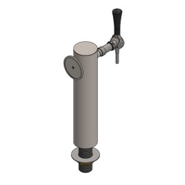 Colonne Event en acier inoxydable avec médaillon, phyton préinstallé, avec robinet SIA