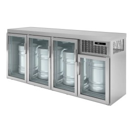 Glacière à kegs avec portes vitrées pour 5 kegs de 30l ø40cm - Efficold EB-505 IPC C/ILU