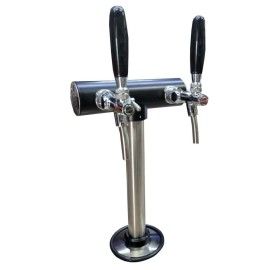 Colonne en acier inoxydable pour réfrigérateur à 2 sorties - sans robinets