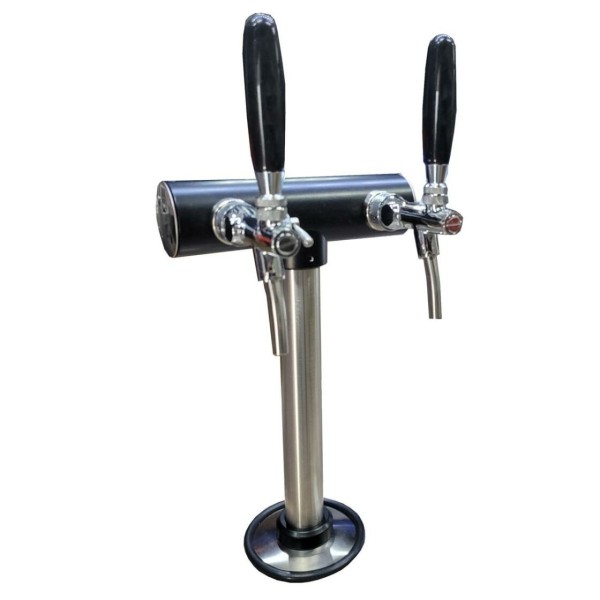 Colonne en acier inoxydable pour réfrigérateur à 2 sorties - sans robinets Colonne en acier inoxydable pour réfrigérateur à 2 sorties - sans robinets