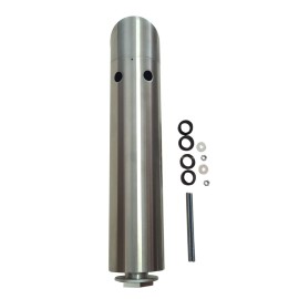 Colonne en acier inoxydable brossé 2 sorties - sans robinets