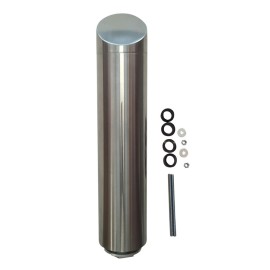 Colonne en acier inoxydable brossé 2 sorties - sans robinets