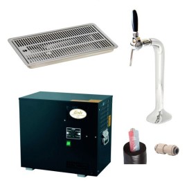 Ensemble refroidisseur préinstallé AS - 40 + colonne avec 1 robinet + égouttoir encastrable avec vidange