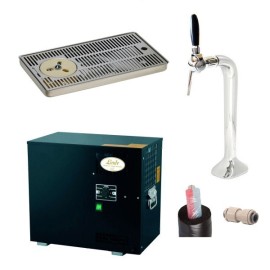 Ensemble glacière préinstallée AS - 40 + colonne avec 1 robinet + égouttoir avec rince-verres