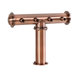 Colonne T4, 4 sorties avec tubes préinstallés - finition cuivre
