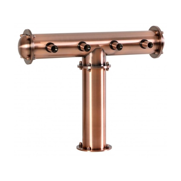 Colonne T4, 4 sorties avec tubes préinstallés - finition cuivre Colonne T4, 4 sorties avec tubes préinstallés - finition cuivre